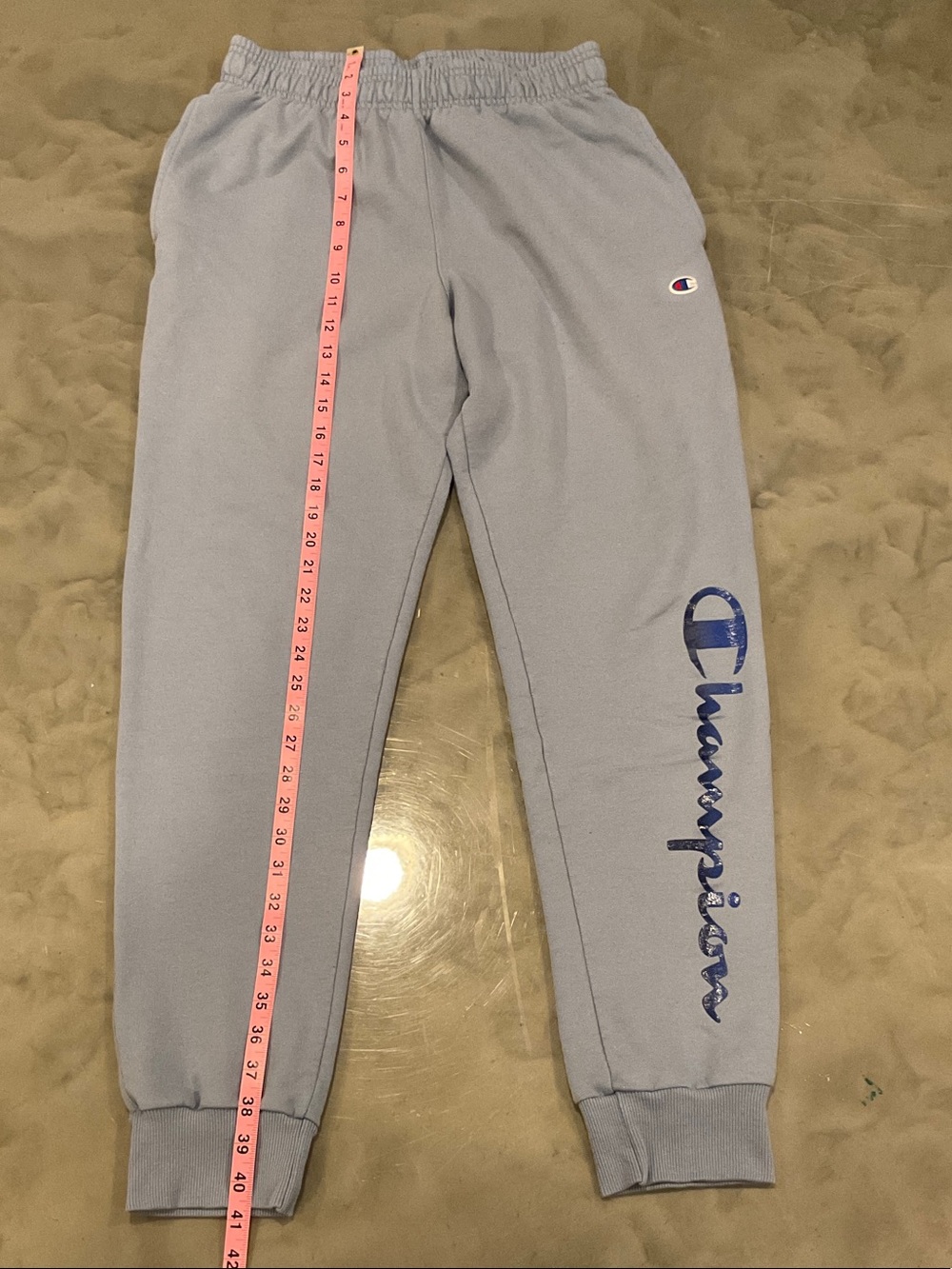 Champion Light Blue Kids Logo Joggers with Script Side Print
